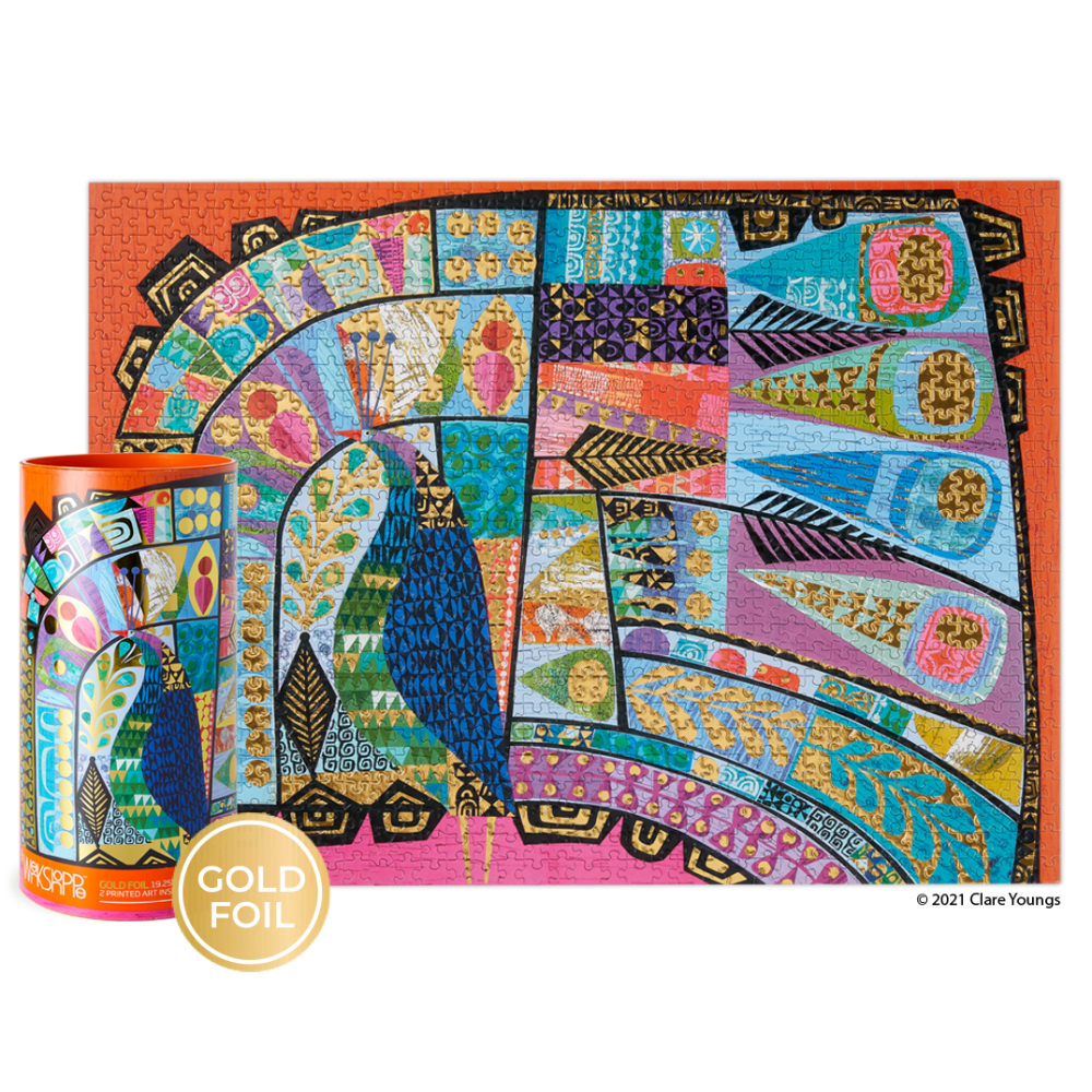Puzzle Cultura: Pavo real dorado
